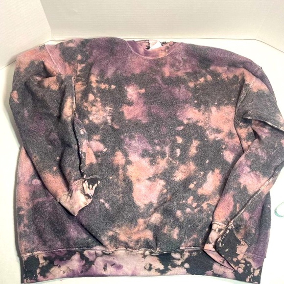 BNWT Urban Outfitters Purple Multi Tie Dye Crewneck OS unisex men’s XL FIRM$$$ - Picture 4 of 8